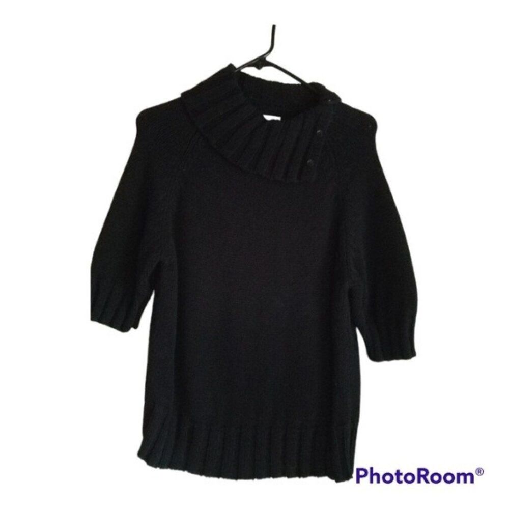 Vintage Worthington Cowl Neck Black Sweater Size L